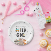 Wild One Tribal Woodland verjaardagspapier Borden Papieren Bordje (Feest)