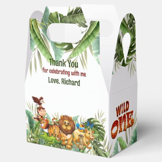 Wild One Tropical First Birthday Party Dank u Bedankdoosjes (Geopend)