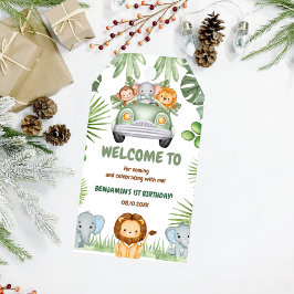 Wild One Tropical Jungle Animals Birthday Cadeaulabel