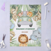 Wild One Tropical Jungle Animals Birthday Tissuepapier (Craft)