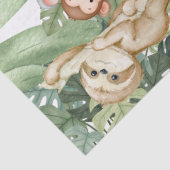 Wild One Tropical Jungle Animals Birthday Tissuepapier (Detail)