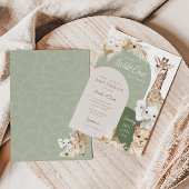 Wild One Tropical Oerwoud Boho Safari Baby shower Kaart