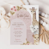 Wild One Tropical Oerwoud Boho Safari Baby shower Kaart