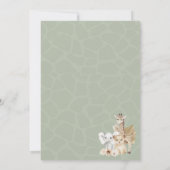 Wild One Tropical Oerwoud Boho Safari Baby shower Kaart (Achterkant)