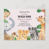 Wild One Tropical Oerwoud Camp 1e Verjaardagsuitno Briefkaart (Voorkant)