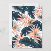 Wild One Tropical Oerwoud Pink Monster Birthday Kaart (Achterkant)