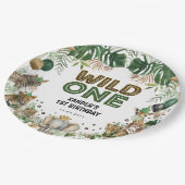Wild One Tropical Oerwoud Safari Animals Papieren Bordje (Gekanteld)