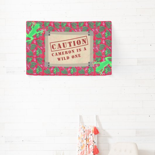 Wild One Tropical Rainforest Birthday Custom Spandoek (Insitu)