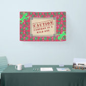 Wild One Tropical Rainforest Birthday Custom Spandoek (Beurs)