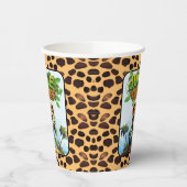 WILD ONE Tropical Safari Leopard Character Cat 🐆 Papieren Bekers (Links)