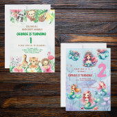 Wild One Tropical Safari Oerwoud Dieren Verjaardag Kaart