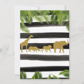 Wild One Tropical Wilde Dingen Black White Stripe Kaart (Achterkant)