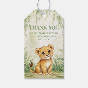 Wild One Tropisch Jungle Baby Shower Bedankt Cadeaulabel