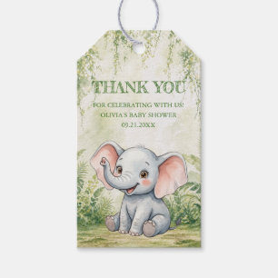 Wild One Tropisch Jungle Baby Shower Bedankt Cadeaulabel