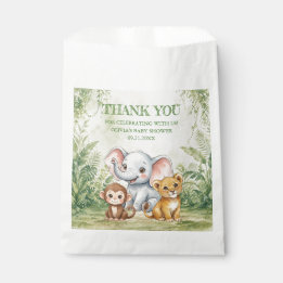 Wild One Tropisch Jungle Baby Shower Bedankt Favor Bedankzakje