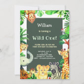 Wild One Tropisch regenwoud Whimsical Verjaardag Kaart (Voorkant)