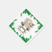 Wild One Tropische Jungle Safari Verjaardag Servet (Hoek)