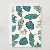 Wild One Tropische Safari 1e Verjaardag Uitnodigin Kaart (Achterkant)