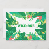 Wild One Tuxedo Kat Kinder 1e verjaardag Uitnodigi Kaart (Achterkant)