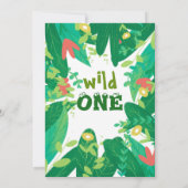 Wild One Tuxedo Kat Kinder 1e verjaardag Uitnodigi Kaart (Achterkant)