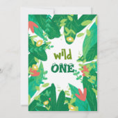 Wild One Tuxedo Kat Kinder 1e verjaardag Uitnodigi Kaart (Achterkant)