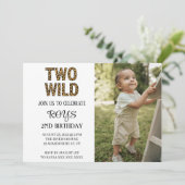 WILD ONE-UITNODIGING KAART (Staand voorkant)