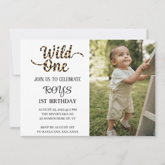 WILD ONE-UITNODIGING KAART (Voorkant)