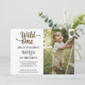 WILD ONE-UITNODIGING KAART (Staand voorkant)