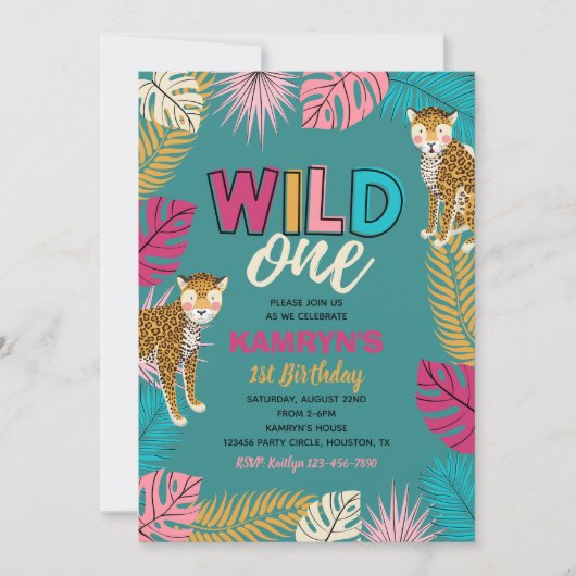 Wild ONE Uitnodiging | Uitnodiging van Girl Wild O (Voorkant)