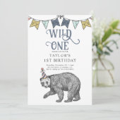 Wild One Verjaardag | 1e verjaardag Kaart (Staand voorkant)