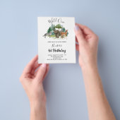Wild One verjaardag bos bosdieren budget Flyer (Hand)