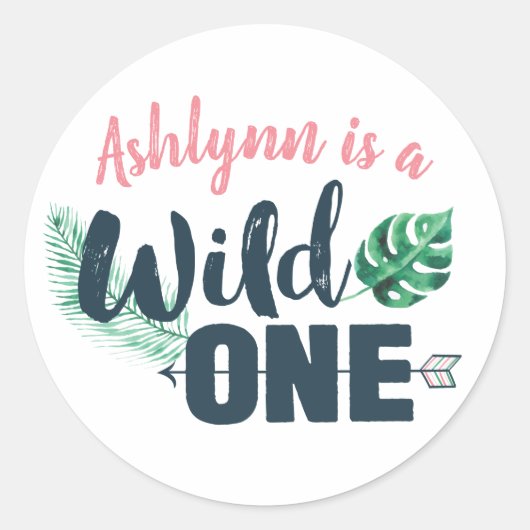 Wild ONE Verjaardag Sticker (Voorkant)