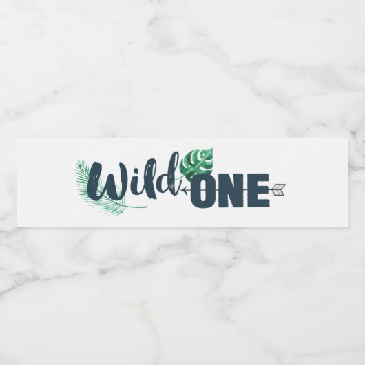Wild ONE Verjaardag Waterfles Etiketten (Enkel label)