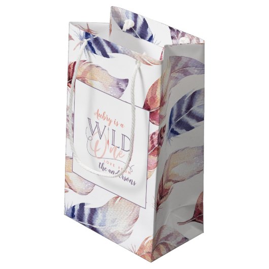 Wild One verjaardagsfeestje cadeauzakje (Achterkant Gekanteld)