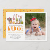 Wild One verjaardagsfeestje Kaart (Voorkant / Achterkant)