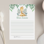 Wild ONE Verjaardagsfeesttijd Capsule Note Kaart<br><div class="desc">Leg de herinneringen van je kleintje's Wild ONE verjaardagsfeestje vast met deze charmante Time Capsule Note Kaart. Voorzie uw gasten van deze speciale kaart om hun welwillendheid en boodschappen voor uw kind op te schrijven. Het safari party thema, met leuke oerwouden dieren, voegt een speelse touch toe aan de notitiekaart....</div>