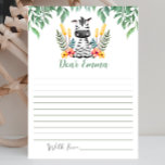 Wild ONE Verjaardagsfeesttijd Capsule Note Kaart<br><div class="desc">Leg de herinneringen van je kleintje's Wild ONE verjaardagsfeestje vast met deze charmante Time Capsule Note Kaart. Voorzie uw gasten van deze speciale kaart om hun welwillendheid en boodschappen voor uw kind op te schrijven. Het safari party thema, met leuke oerwouden dieren, voegt een speelse touch toe aan de notitiekaart....</div>