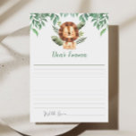 Wild ONE Verjaardagsfeesttijd Capsule Note Kaart<br><div class="desc">Leg de herinneringen van je kleintje's Wild ONE verjaardagsfeestje vast met deze charmante Time Capsule Note Kaart. Voorzie uw gasten van deze speciale kaart om hun welwillendheid en boodschappen voor uw kind op te schrijven. Het safari party thema, met leuke oerwouden dieren, voegt een speelse touch toe aan de notitiekaart....</div>