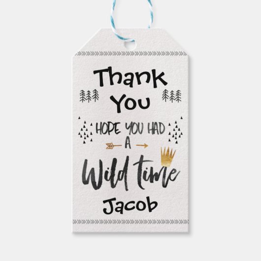 Wild One Verjaardagsgunst Label Cadeaulabel (Voorkant)