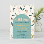 Wild One verjaardagsuitnodiging Kaart (Staand voorkant)