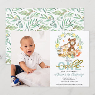 Wild One verjaardagsuitnodigingen met foto Kaart