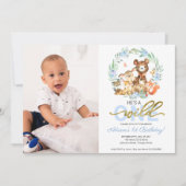 Wild One verjaardagsuitnodigingen met foto Kaart (Voorkant)