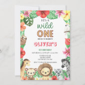 Wild One Viering-Safari Avontuur Extravaganza Kaart (Voorkant)