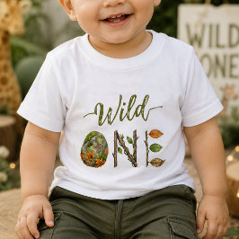 Wild One Watercolor Baby 1e Verjaardag T-Shirt