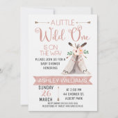 Wild One Waterverf Baby shower Uitnodiging (Voorkant)