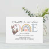 Wild One Waterverf Rainbow Girl's eerste verjaarda Kaart (Staand voorkant)