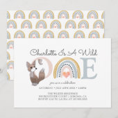 Wild One Waterverf Rainbow Girl's eerste verjaarda Kaart (Voorkant / Achterkant)