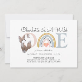 Wild One Waterverf Rainbow Girl's eerste verjaarda Kaart