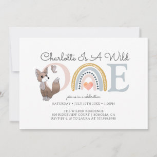 Wild One Waterverf Rainbow Girl's eerste verjaarda Kaart