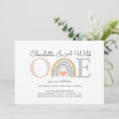 Wild One Waterverf Rainbow Girl's eerste verjaarda Kaart (Staand voorkant)